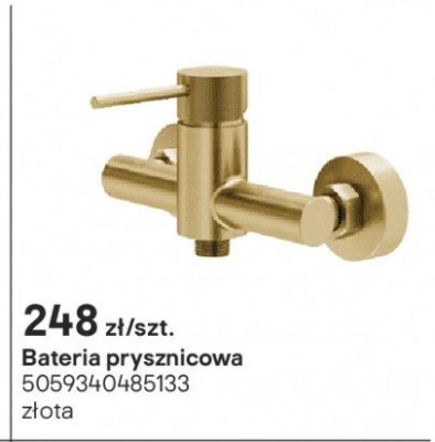 Bateria prysznicowa Owens złota promocja w Castorama
