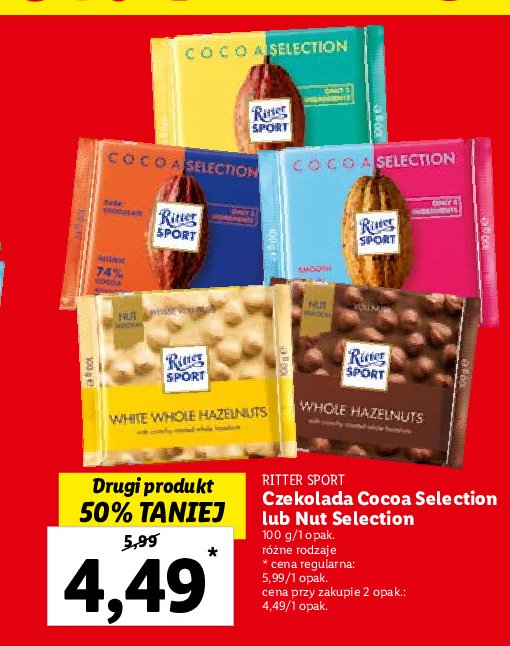 Czekolada cocoa selection Ritter sport promocja