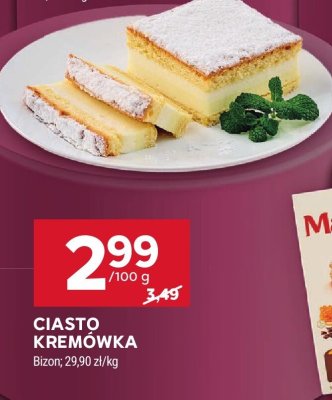 Ciasto Kremówka Bizon promocja w Stokrotka