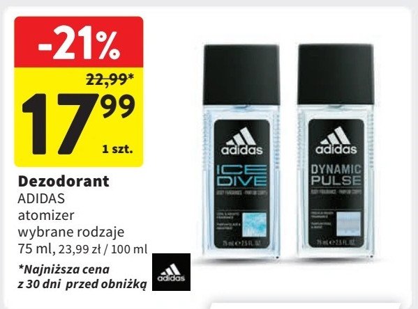 Dezodorant Adidas men dynamic pulse Adidas cosmetics promocja