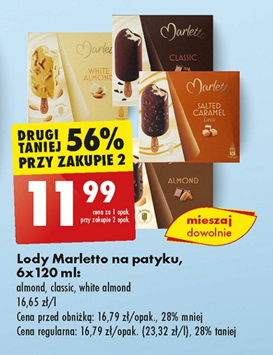 Lody white almond Marletto promocja