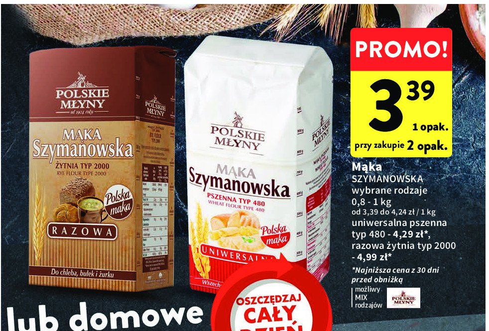 Mąka szymanowska razowa Polskie młyny promocja