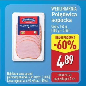 Poledwica sopocka Wędliniarnia classic promocja w Aldi