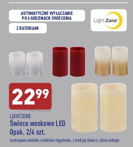 艢wiece woskowe led Light zone promocja