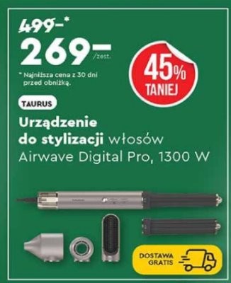 Urządzenie do stylizacji włosów Airwave Digital Pro, 1300 W Taurus promocja w Biedronka