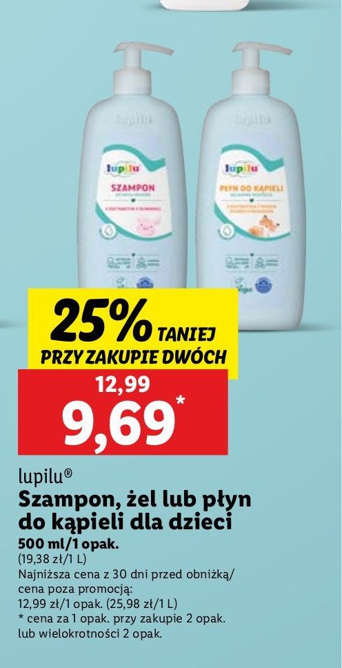 Płyn do kąpieli pielęgnacyjny Lupilu promocja