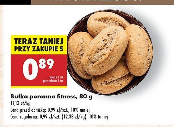 Bułka poranna fitness promocja w Biedronka