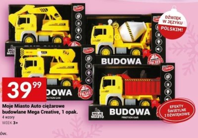 Moje Miasto Auto ciężarowe budowlane Mega Creative, 1 opak. promocja w Twój Market