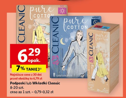 Podpaski day Cleanic pure cotton promocja