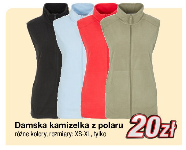 Kamizelka damska z polaru xs-xl promocja