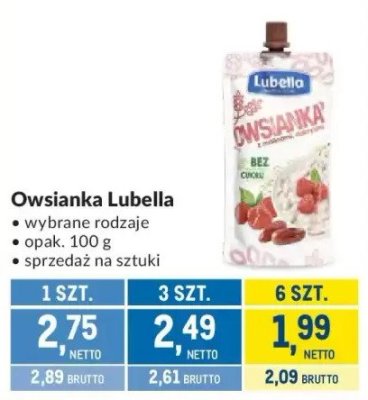 Owsianka Lubella wybrane rodzaje promocja w Makro