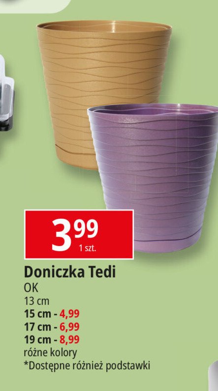 Doniczka z podstawką tedi 17 cm Ok katarzyna ostrowska promocja