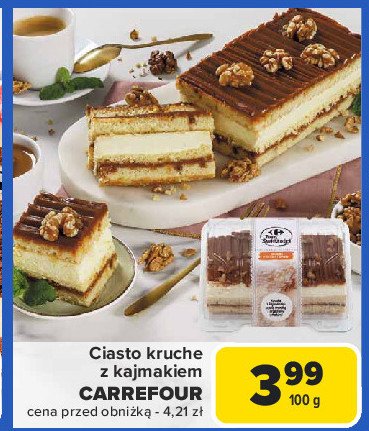 Ciasto kruche z kajmakiem z solą Carrefour promocja w Carrefour Market