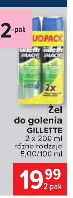 Żel do golenia complete defense sensitive Gillette mach3 promocja