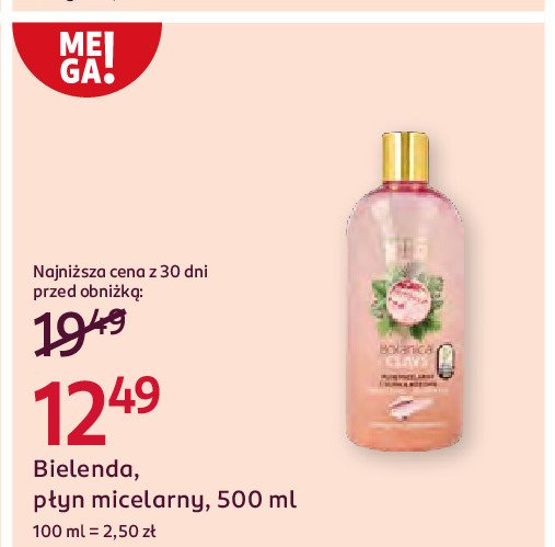 Płyn micelarny z glinką różową Bielenda botanical clays promocja w Rossmann