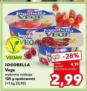 Jogurt wiśnia Zott jogobella vege promocja