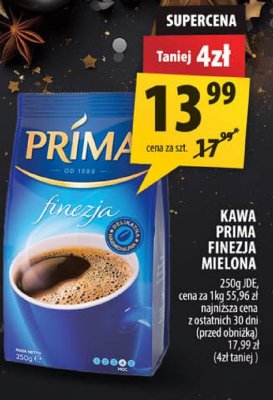 Kawa Prima finezja mielona promocja w Arhelan