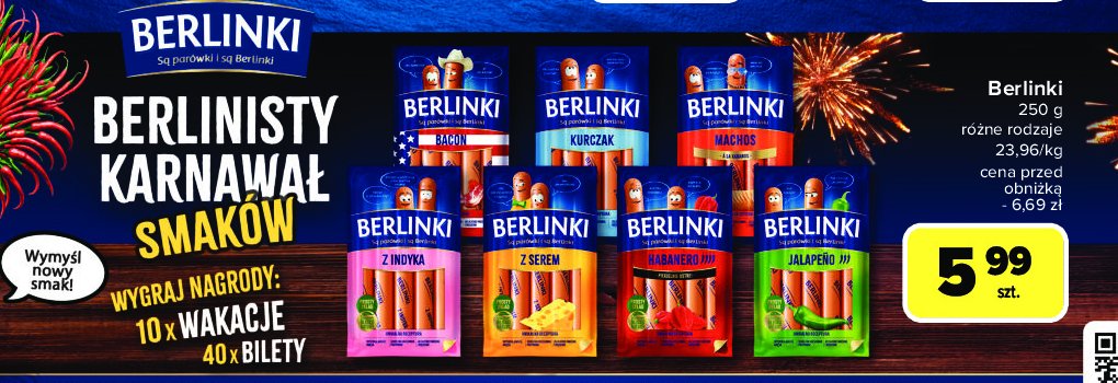 Parówki habanero Morliny berlinki promocja w Carrefour