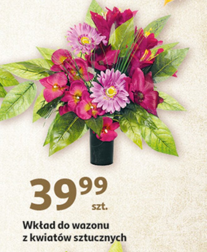 Wkład do wazonu z kwiatów sztucznych promocja