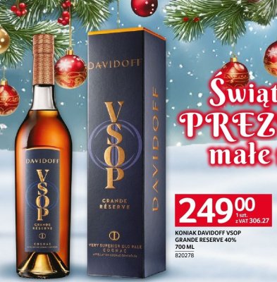 Koniak Davidoff VSOP Grande Reserve 40% 700 ml promocja w Selgros