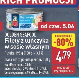 Filety z tu艅czyka w sosie w艂asnym Golden seafood promocja