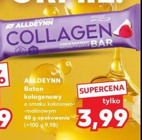 Baton kolagenowy czekolada-malina-kokos Alldeynn promocja w Kaufland