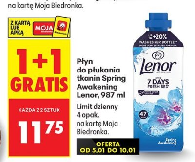 Płyn do płukania tkanin Spring Awakening Lenor, 987 ml promocja w Biedronka