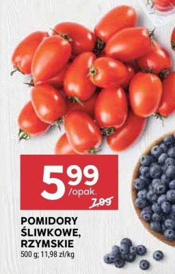 Pomidory śliwkowe, rzymskie promocja w Stokrotka