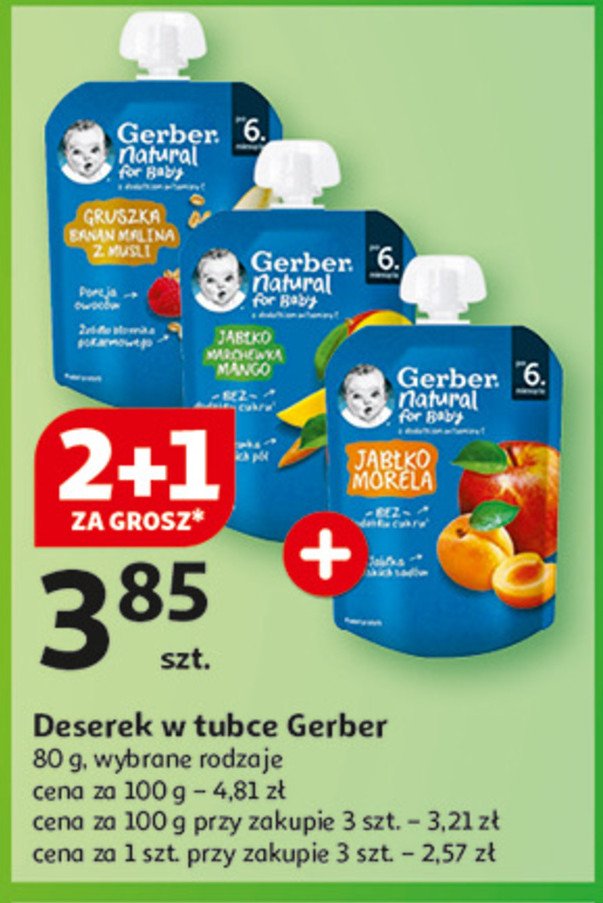 Mus gruszka-banan-malina z musli Gerber natural promocja