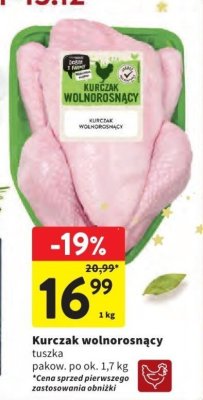 Kurczak wolnorosnący tuszka promocja w Intermarche