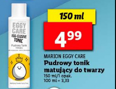 Tonik pudrowy matuj膮cy egg-clusive Marion eggy care promocja