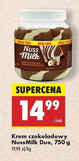 Krem kakaowo - orzechowy Nussmilk promocja w Biedronka