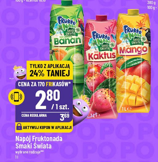 Napój zielony banan promocja