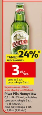 Piwo Pils Namysłów promocja w Auchan