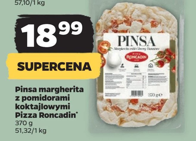 Pinsa margherita z pomidorami koktajlowymi Roncadin promocja