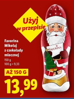Czekolada Favorina Mikołaj z czekolady mlecznej promocja w Lidl