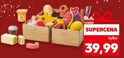 Skrzynki z artykułami spożywczymi KIDLAND - Kasa drewniana promocja w Kaufland