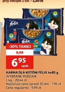 Karma dla kota z łososiem i płastugą Purina felix fantastic promocja