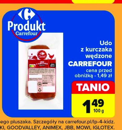 Udo z kurczaka wędzone Carrefour classic promocja