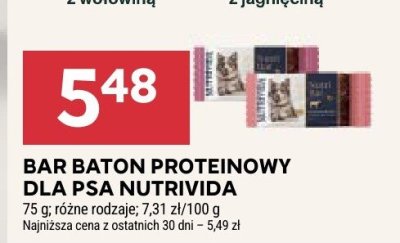 Bar baton proteinowy dla psa Nutrivida promocja w Stokrotka
