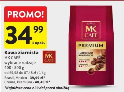 Kawa ziarnista promocja w Intermarche