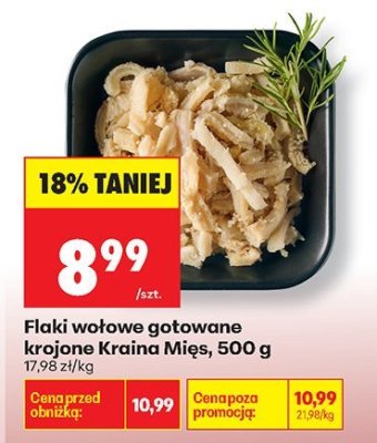 Flaki wołowe gotowane krojone Kraina Mięs promocja w Biedronka