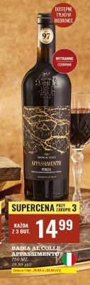 Wino Badia Al Colle Appassimento promocja w Biedronka