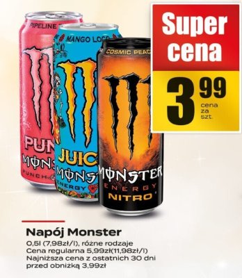 Napój Monster promocja w Supeco