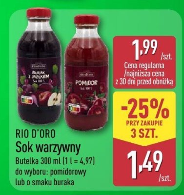 Sok Rio D'Oro warzywny 300ml promocja w Aldi
