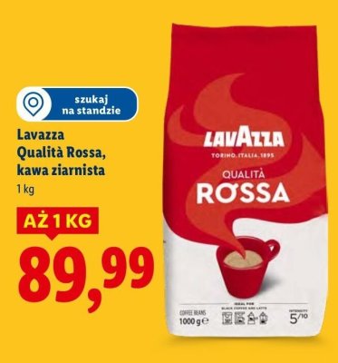 Kawa Lavazza Qualità Rossa, kawa ziarnista promocja w Lidl
