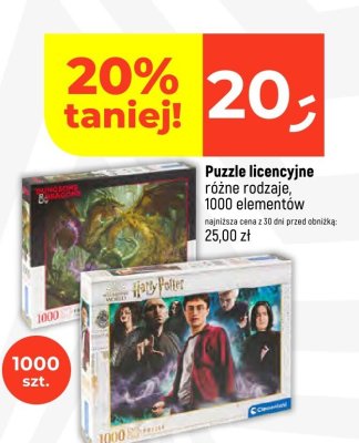 Puzzle licencyjne różne rodzaje 1000 elementów promocja w Dealz