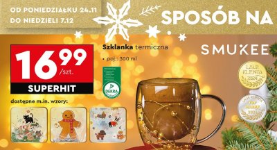 Szklanka termiczna SMUKEE różne wzory promocja w Biedronka