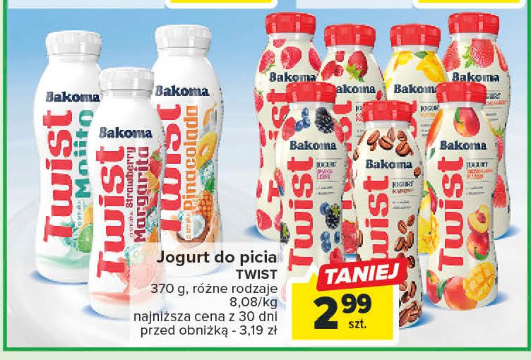 Jogurt ananas Bakoma twist promocja