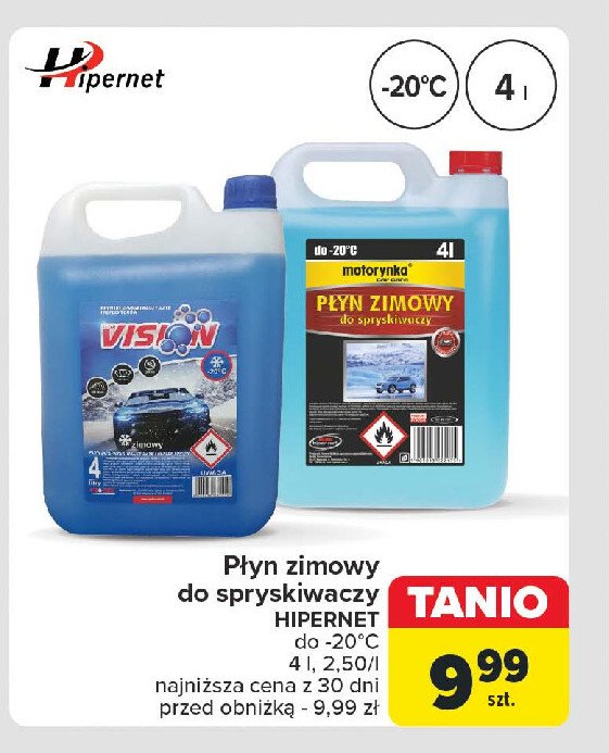 Płyn do spryskiwaczy zimowy -20 c Motorynka car care promocja w Carrefour